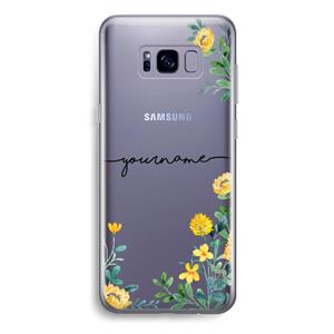 CaseCompany Gele bloemen: Samsung Galaxy S8 Plus Transparant Hoesje