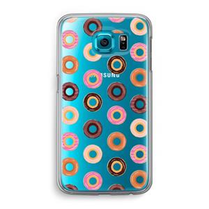 CaseCompany Donuts: Samsung Galaxy S6 Transparant Hoesje