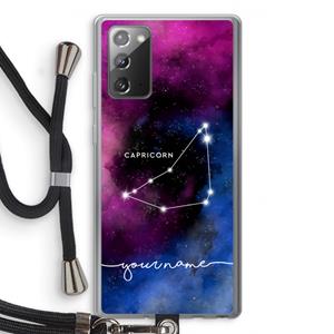 CaseCompany Sterrenbeeld - Donker: Samsung Galaxy Note 20 / Note 20 5G Transparant Hoesje met koord