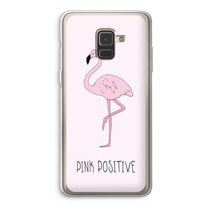 CaseCompany Pink positive: Samsung Galaxy A8 (2018) Transparant Hoesje