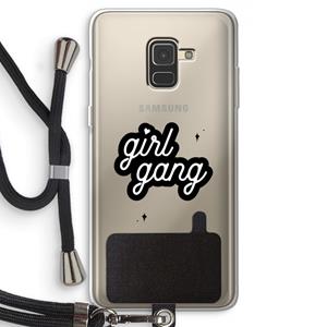 CaseCompany Girl Gang: Samsung Galaxy A8 (2018) Transparant Hoesje met koord