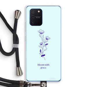CaseCompany Bloom with grace: Samsung Galaxy Note 10 Lite Transparant Hoesje met koord