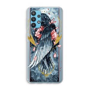 CaseCompany Golden Raven: Samsung Galaxy A32 4G Transparant Hoesje