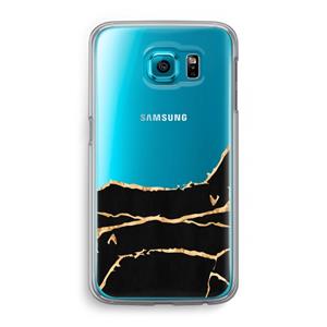 CaseCompany Gouden marmer: Samsung Galaxy S6 Transparant Hoesje