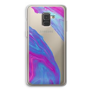 CaseCompany Zweverige regenboog: Samsung Galaxy A8 (2018) Transparant Hoesje
