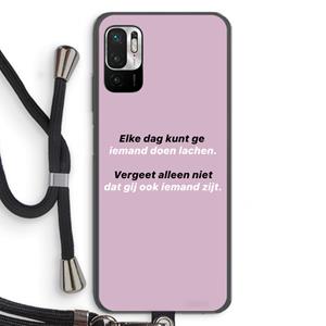 CaseCompany gij zijt ook iemand: Xiaomi Redmi Note 10 5G Transparant Hoesje met koord