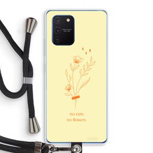 CaseCompany No rain no flowers: Samsung Galaxy Note 10 Lite Transparant Hoesje met koord