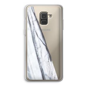 CaseCompany Gestreepte marmer: Samsung Galaxy A8 (2018) Transparant Hoesje