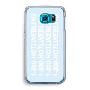 CaseCompany Hotline bling blue: Samsung Galaxy S6 Transparant Hoesje