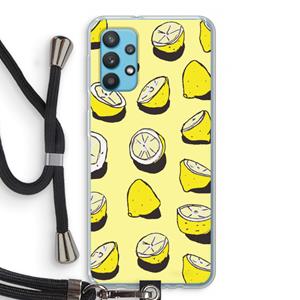 CaseCompany When Life Gives You Lemons...: Samsung Galaxy A32 4G Transparant Hoesje met koord