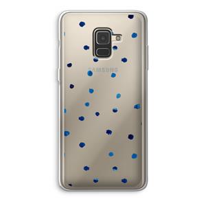 CaseCompany Blauwe stippen: Samsung Galaxy A8 (2018) Transparant Hoesje