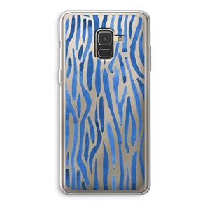 CaseCompany Blauwe nerven: Samsung Galaxy A8 (2018) Transparant Hoesje