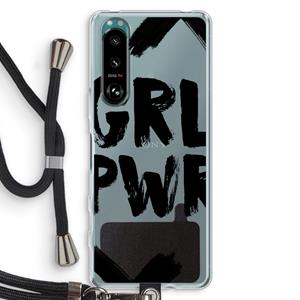 CaseCompany Girl Power #2: Sony Xperia 5 III Transparant Hoesje met koord