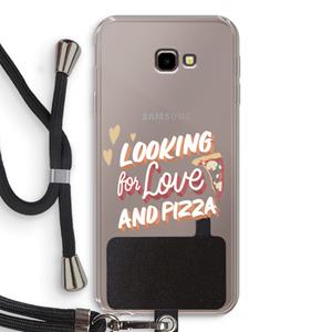 CaseCompany Pizza is the answer: Samsung Galaxy J4 Plus Transparant Hoesje met koord