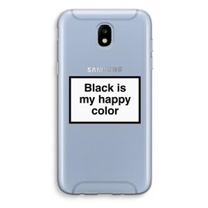 CaseCompany Black is my happy color: Samsung Galaxy J5 (2017) Transparant Hoesje
