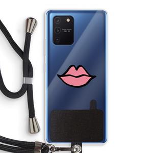 CaseCompany Kusje: Samsung Galaxy Note 10 Lite Transparant Hoesje met koord