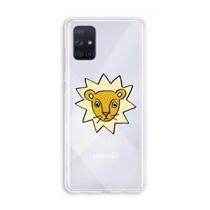 CaseCompany Kleine leeuw: Galaxy A71 Transparant Hoesje