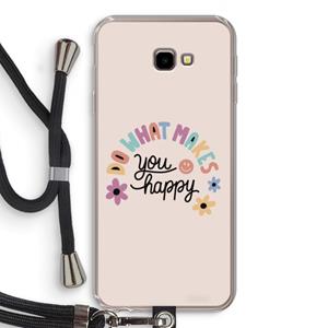 CaseCompany Happy days: Samsung Galaxy J4 Plus Transparant Hoesje met koord