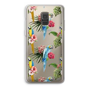CaseCompany Kleurrijke papegaaien: Samsung Galaxy A8 (2018) Transparant Hoesje