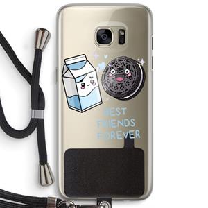 CaseCompany Best Friend Forever: Samsung Galaxy S7 Edge Transparant Hoesje met koord