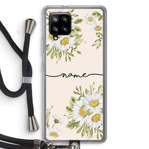 CaseCompany Daisies: Samsung Galaxy A42 5G Transparant Hoesje met koord