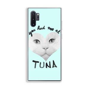 CaseCompany You had me at tuna: Samsung Galaxy Note 10 Plus Transparant Hoesje