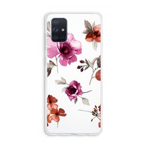 CaseCompany Geschilderde bloemen: Galaxy A71 Transparant Hoesje