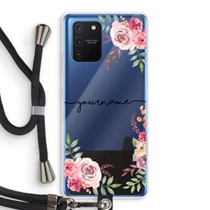 CaseCompany Rozen: Samsung Galaxy Note 10 Lite Transparant Hoesje met koord