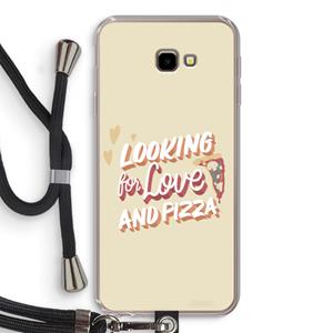 CaseCompany Pizza is the answer: Samsung Galaxy J4 Plus Transparant Hoesje met koord