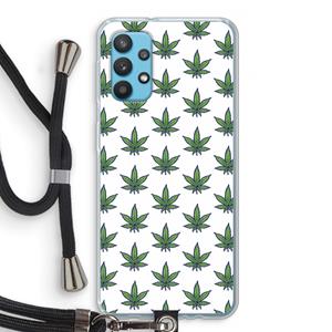 CaseCompany Weed: Samsung Galaxy A32 4G Transparant Hoesje met koord