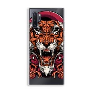 CaseCompany Tiger and Rattlesnakes: Samsung Galaxy Note 10 Plus Transparant Hoesje