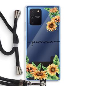 CaseCompany Zonnebloemen: Samsung Galaxy Note 10 Lite Transparant Hoesje met koord