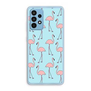 CaseCompany Anything Flamingoes: Samsung Galaxy A52 Transparant Hoesje