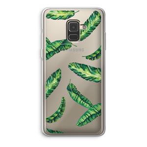 CaseCompany Lange bladeren: Samsung Galaxy A8 (2018) Transparant Hoesje