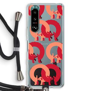 CaseCompany Dogs: Sony Xperia 5 III Transparant Hoesje met koord