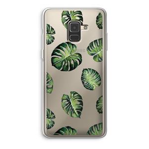 CaseCompany Tropische bladeren: Samsung Galaxy A8 (2018) Transparant Hoesje
