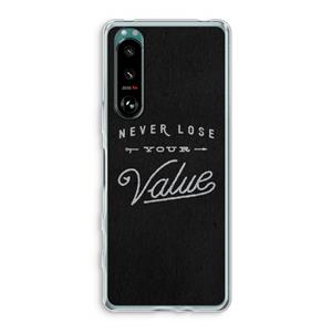 CaseCompany Never lose your value: Sony Xperia 5 III Transparant Hoesje