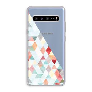 CaseCompany Gekleurde driehoekjes pastel: Samsung Galaxy S10 5G Transparant Hoesje