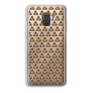 CaseCompany Poop emoji: Samsung Galaxy A8 (2018) Transparant Hoesje
