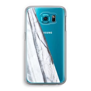 CaseCompany Gestreepte marmer: Samsung Galaxy S6 Transparant Hoesje