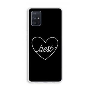 CaseCompany Best heart black: Galaxy A71 Transparant Hoesje