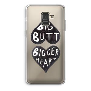 CaseCompany Big butt bigger heart: Samsung Galaxy A8 (2018) Transparant Hoesje