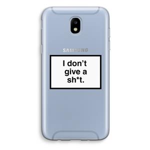 CaseCompany Don't give a shit: Samsung Galaxy J5 (2017) Transparant Hoesje