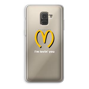 CaseCompany I'm lovin' you: Samsung Galaxy A8 (2018) Transparant Hoesje