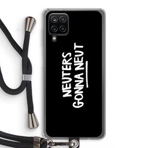 CaseCompany Neuters (zwart): Samsung Galaxy A12 Transparant Hoesje met koord