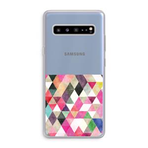 CaseCompany Gekleurde driehoekjes: Samsung Galaxy S10 5G Transparant Hoesje