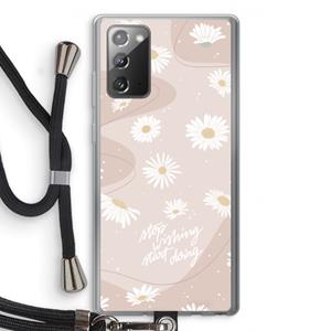 CaseCompany Daydreaming becomes reality: Samsung Galaxy Note 20 / Note 20 5G Transparant Hoesje met koord