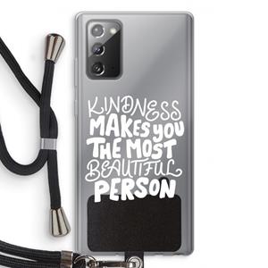 CaseCompany The prettiest: Samsung Galaxy Note 20 / Note 20 5G Transparant Hoesje met koord