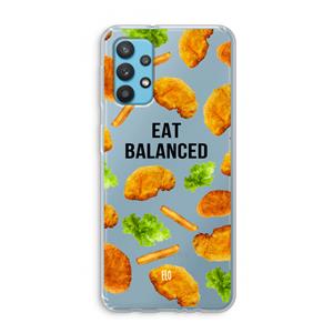 CaseCompany Eat Balanced: Samsung Galaxy A32 4G Transparant Hoesje