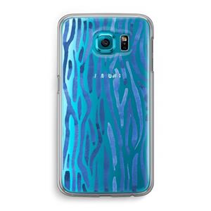 CaseCompany Blauwe nerven: Samsung Galaxy S6 Transparant Hoesje